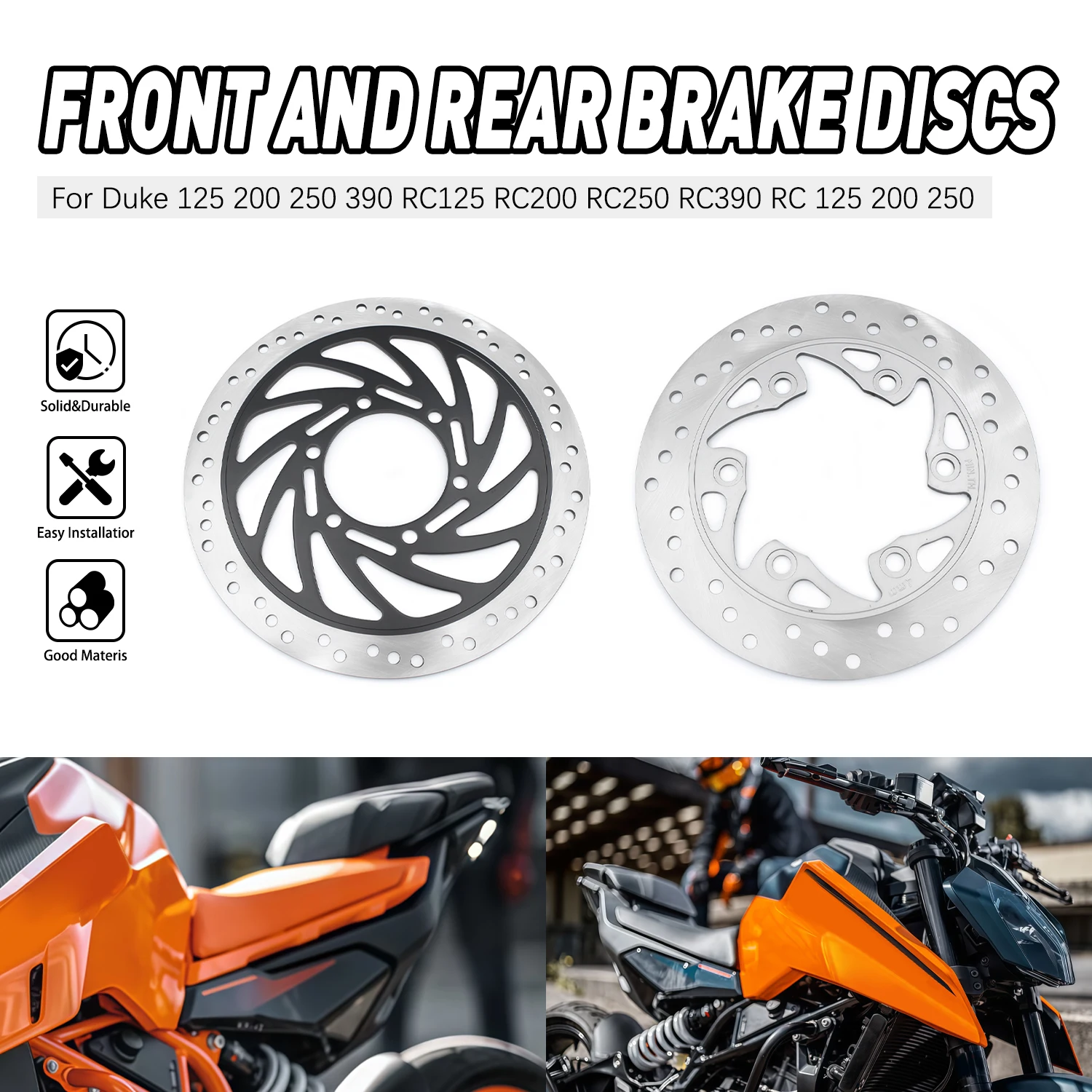 

300mm 230mm Motorcycle Front Rear Brake Disc Brake Rotor for Duke 125 200 250 390 RC125 RC200 RC250 RC390 RC 125 200 250