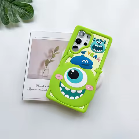 For Samsung Galaxy S21 FE S23 FE S23 Ultra S24 Ultra Cute Cartoon Monsters Mike Cover Soft Silicone Case