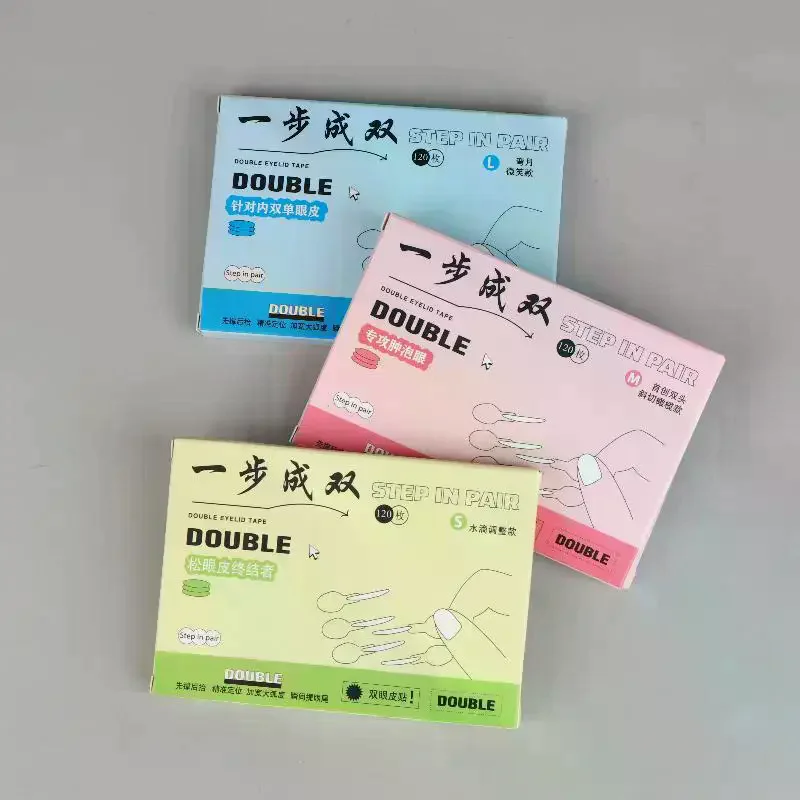 120 قطعة من ملصقات الجفن المزدوجة غير المرئية - ملصقات جفن شفافة مقاومة للماء تدوم طويلاً مع أداة #3