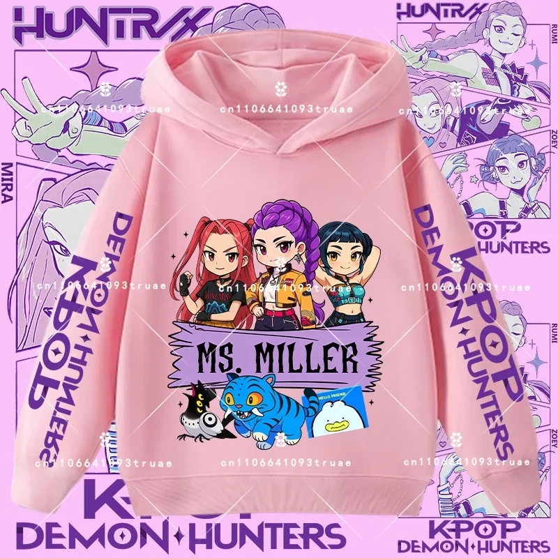 جديد لعام 2026 سترة بغطاء للرأس على طراز الموضة للأطفال Kpop شيطان الصيادين سترة أطفال لطيفة على شكل نمر هاراجوكو للأولاد والبنات للجنسين #1