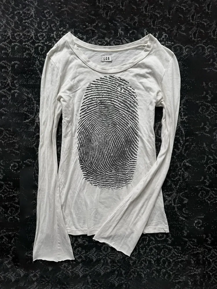 LGB Vision Long Sleeve T-Shirt Fingerprint Palm Print T-Shirt