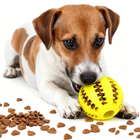 Natural Rubber Dog Chew Toy Extra Tough Elastic Ball 5cm for Teeth Cleaning Interactive Pet Play Interactive Elasticity Ball