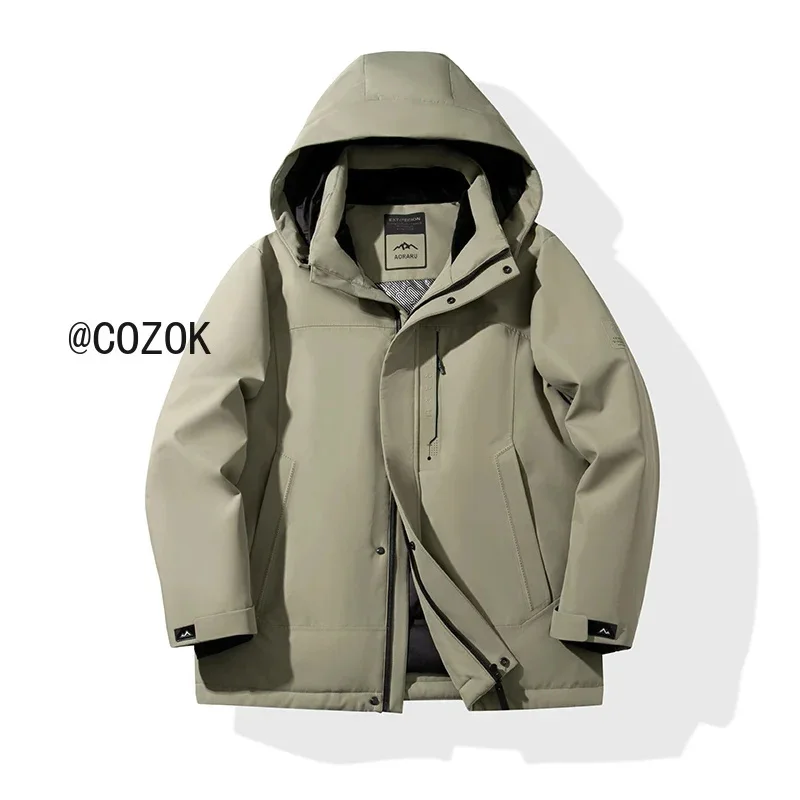 COZOK Pato acolchoado leve masculino jaqueta curta, casaco frio masculino, roupas de grife, inverno