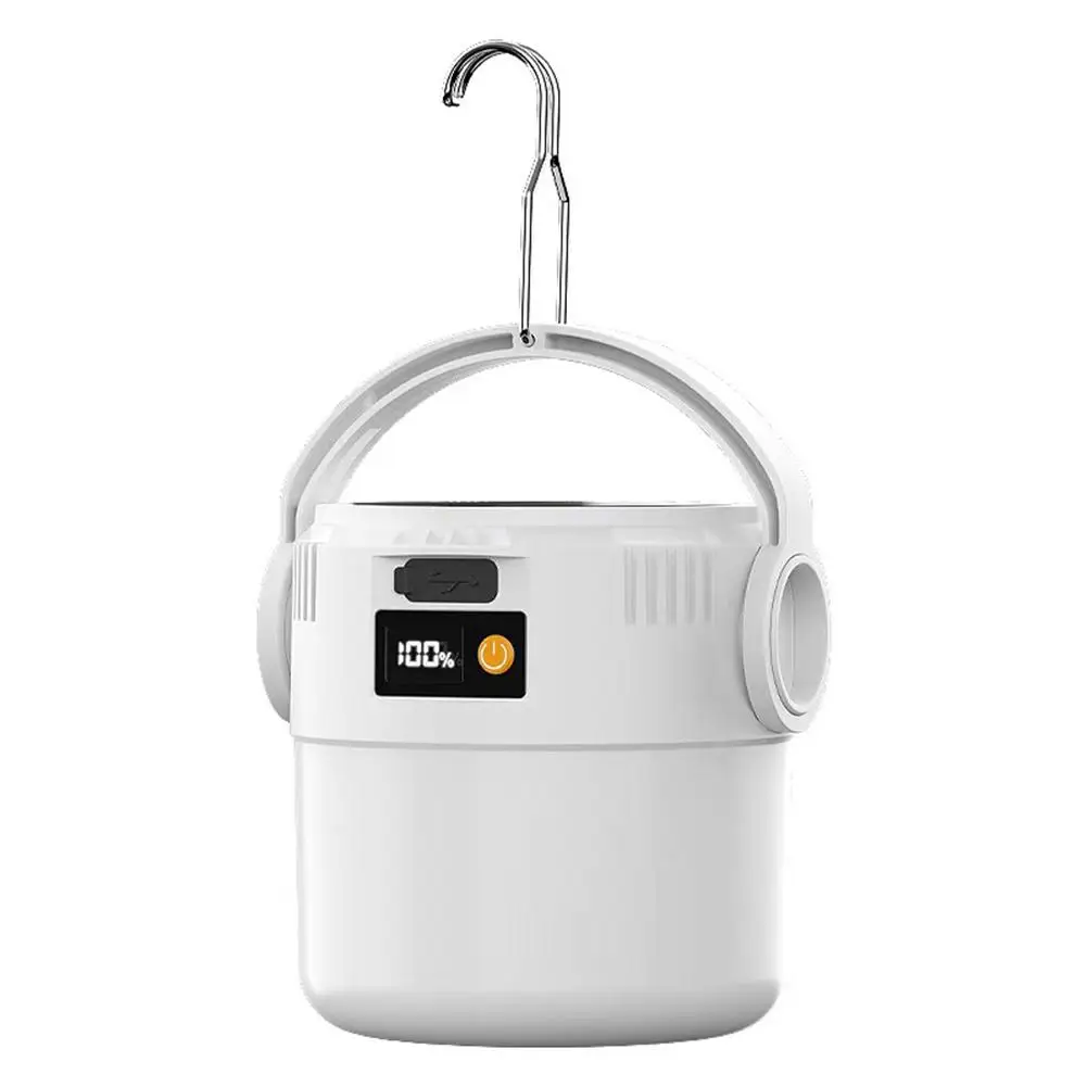 Solar Powered Camping Light 10W 1000 Lumens Portable LED Lantern Digital Power Display 4 Modes Rechargeable Tent Hanging Lamp