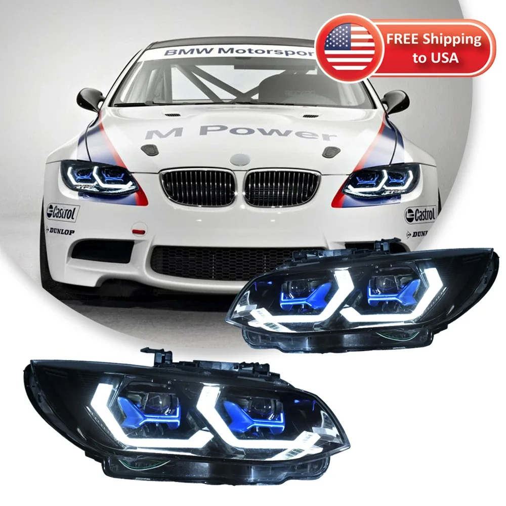 

TYPY Head Lamp for BMW E92 E93 LED Headlight 2006-2012 Headlights 330I 335I DRL Turn Signal High Beam Angel Eye Projector Lens