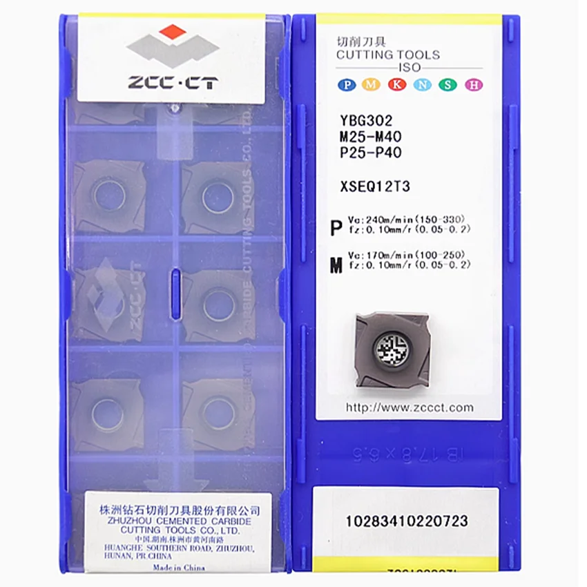 

XSEQ1202 YBG302/XSEQ1203 YBG302/XSEQ12T3 YBG302/XSEQ1204 YBG302/XSEQ12T4 YBG302 ZCC.CT CNC blade carbide inserts milling tools