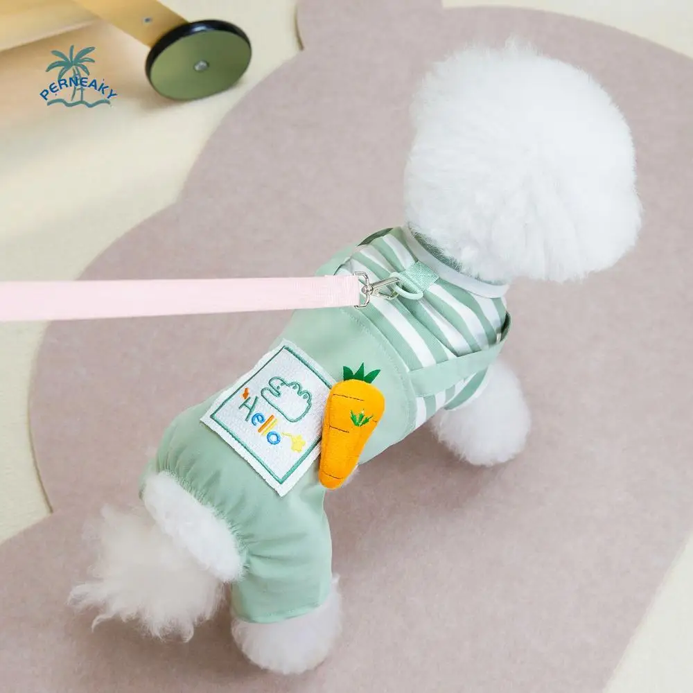

Creative Fashionable Pet Dog Clothes with Radish Cute Dog Pajamas Cartoon Soft Puppy Pullover Home