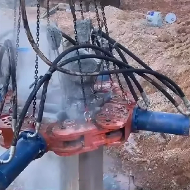 360° Rotation Hydraulic Pile Breaker, High-Efficiency Pile Head Removal Machine for Bridge Foundation