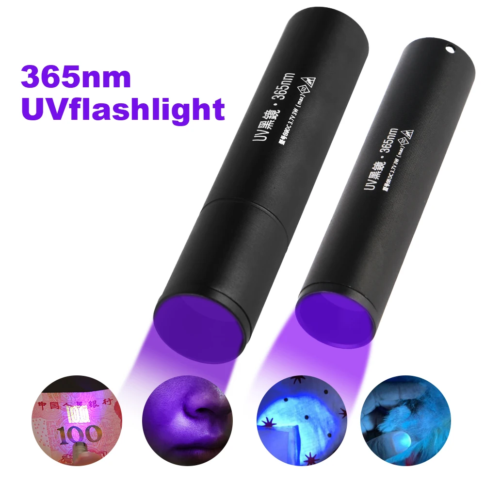 

Cat tinea Money Ore Scorpion Detection Urine UV Flashlight 365nm USB Rechargeablec Black Light SV57 Pets Ultraviolet Torch 3W