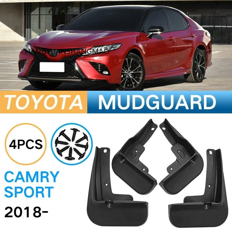 Mudguard Car Accessories for Toyota Camry Sport Regular Version 2018-2023 Mud Flaps for Fender 4PCS Black ABS Splash Guards  Set