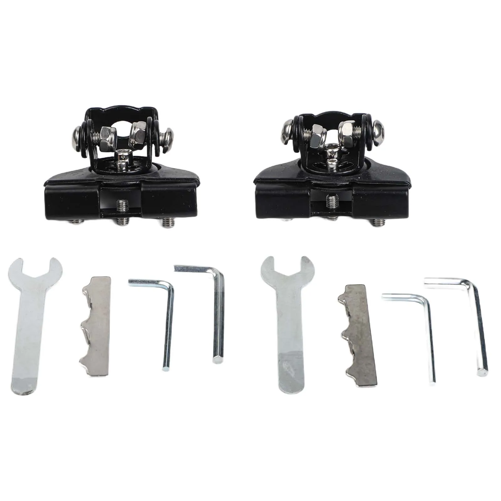 2PC Stainless Steel Car Hood Bracket for LED Work Light Mounting on Hood Edge With Precision Angle Adjustment Capability