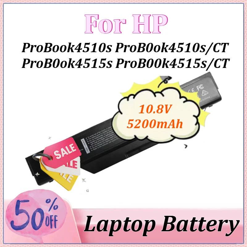 

Аккумулятор 10.8V 5200mAh для ноутбуков HP ProBook 4510s, ProBook 4510s/CT, ProBook 4710, ProBook 4710s/CT, ProBook 4515s, ProBook 4515s/CT