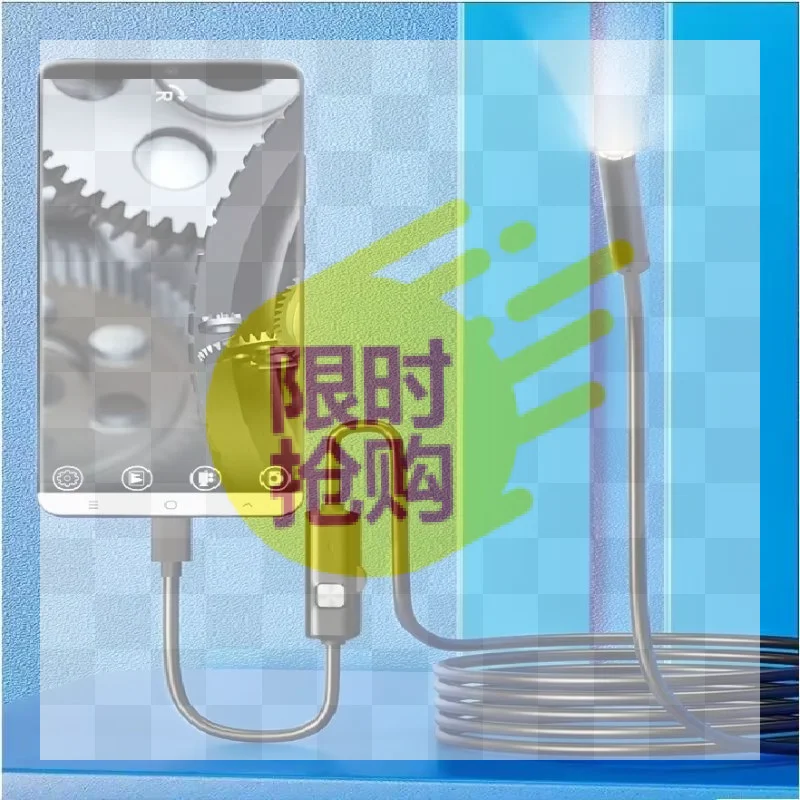 【CMO】5.5MM Type-C Endoscope Camera With 6 Adjustable LEDs USB Android Flexible Inspection Borescope For Phone PC