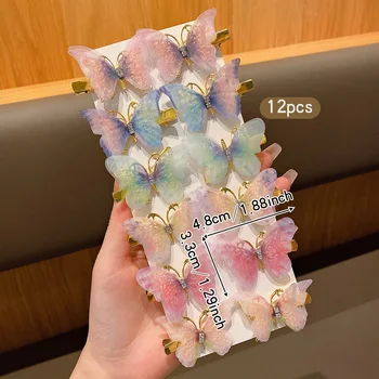 Sweet Butterfly Hair Clips (12Pcs) 2
