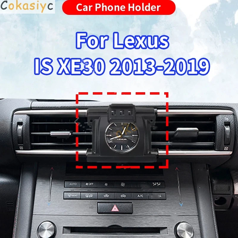 Suporte para Telefone de Carro para Lexus IS200t IS250 IS300h XE30 2013 2014-2018 2019, Base de Gravidade com Carregamento Sem Fio, Acessórios Automot