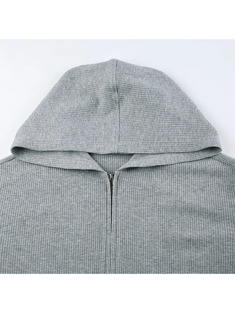 Absobe-Conjunto de cárdigan con capucha de punto para mujer, sudadera con cuello en V, abrigo triangular de manga larga, pantalones cortos ajustados