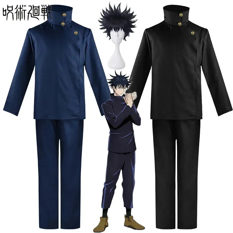 2025 yiyi traje peruca anime jujutsu kaisen fushiguro megumi cosplay perucas calças superiores trajes de halloween m