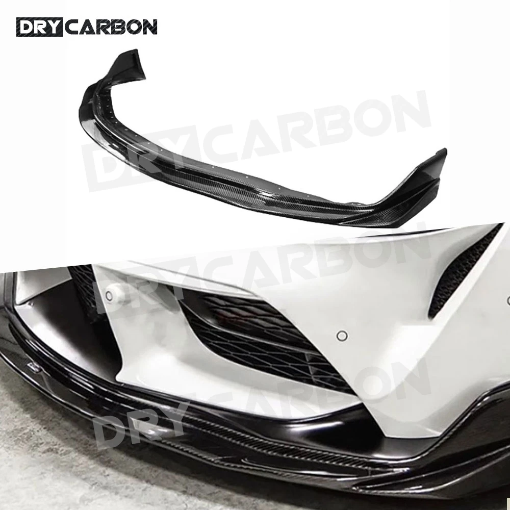 For Toyata Supra A90 Body Kits 2019+ Carbon Fiber Front Bumper Lip Spoiler Accessories FRP Bumper Chin Splitters
