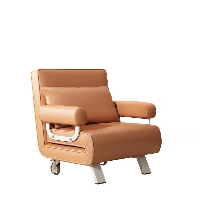 Movable technology cloth sofa bed foldable dual-purpose single double small apartment living room balcony study sofa chair