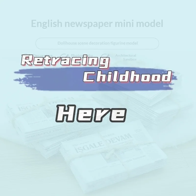 

1/3Pcs Simulation Model Toys 1/12 Dollhouse Miniature Retro English Newspaper Set Home Furniture Accessory Photography Props-TOY