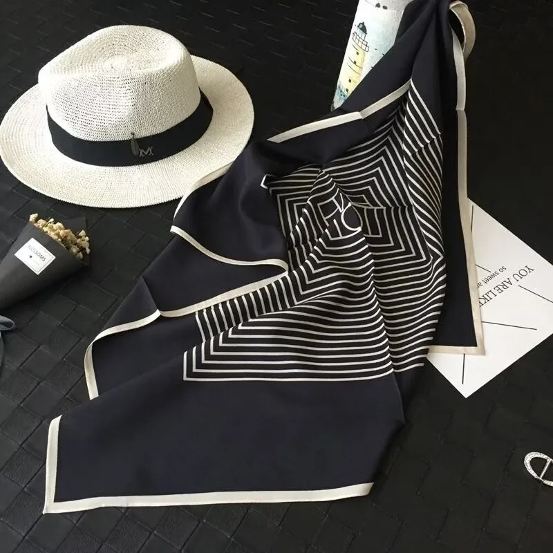 Spring Thin 70 Scarf Female 100% Simple All-Matching Elegant Square Affordable Luxury Style