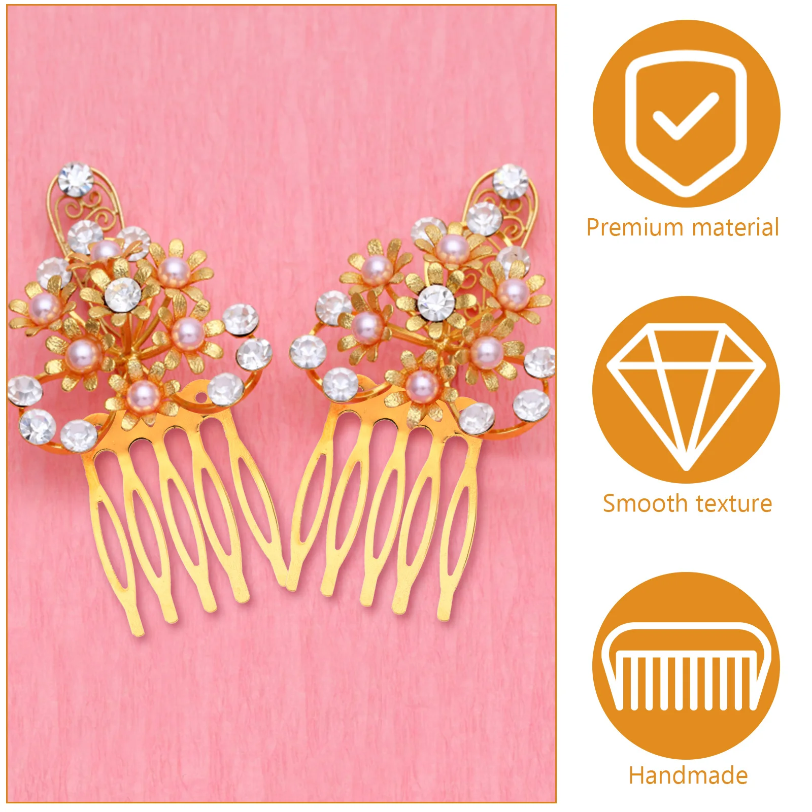 

50 Pcs Hair Combing Tools Combs for All Ages Accessories Women Golden Styling Fine Womens Plain Five Teeth