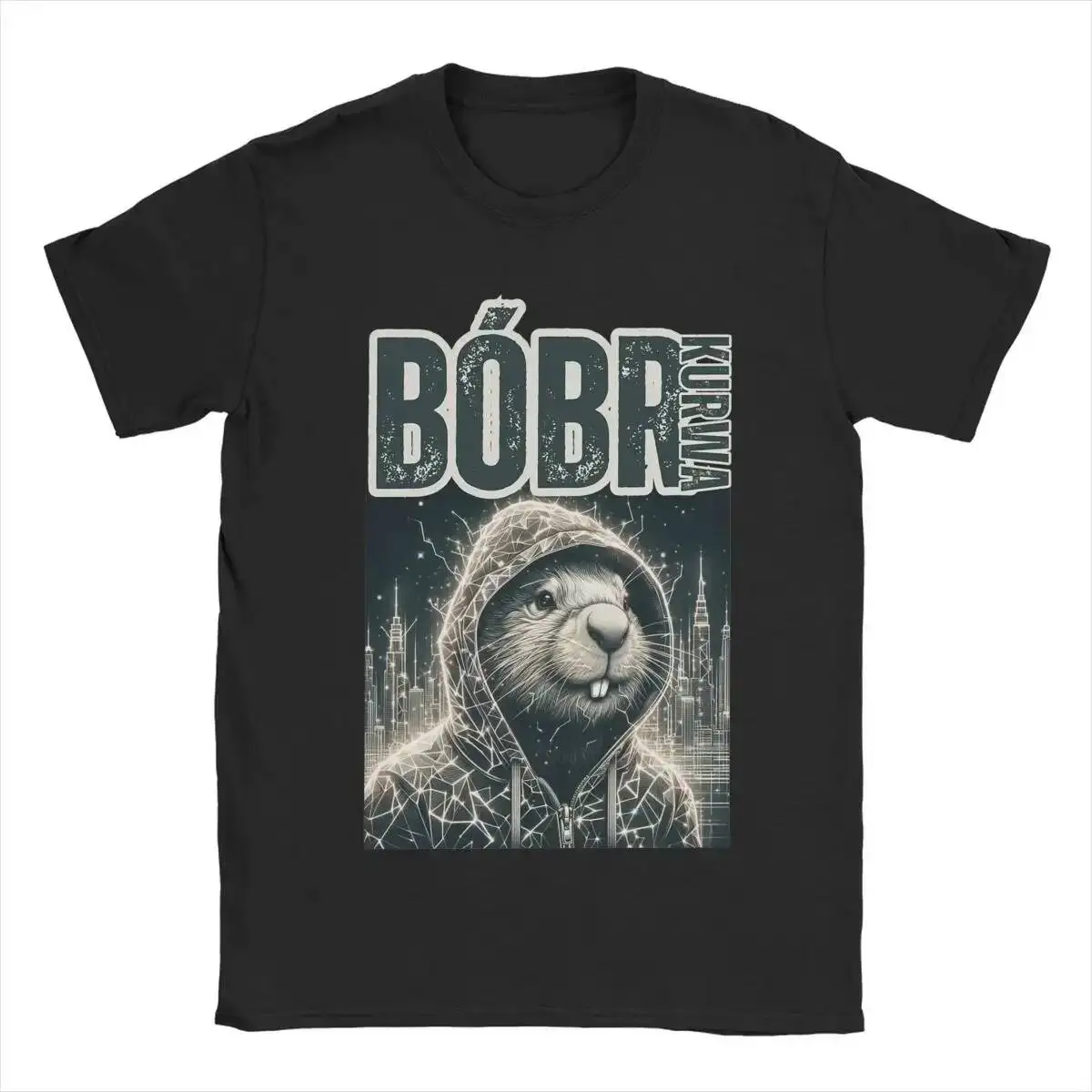 

Kurwa Bobr Bober Beaver Boberek T Shirt For Men 100% Cotton Cool T-Shirts Round Collar Tees Short Sleeve Clothes Plus Size