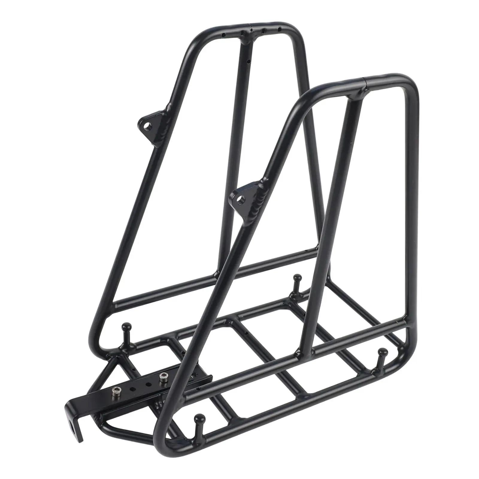 Aluminum Alloy Front Rack for Mountain Bikes Featuring Strong Load Capacity and Secure Hanging Bag Holder for Balanced Riding
