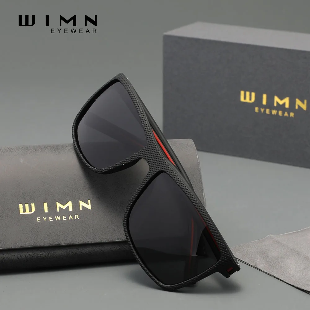 

WIMN Polarization Men's Sunglasses Sports Anti-slip TR90 Full Frame UV400 Eye Protect Glasses Driving Anti-glare Eyewear