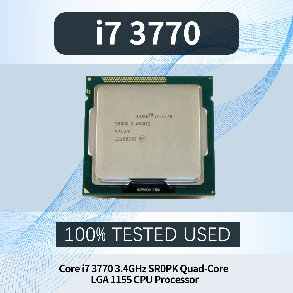 Procesador Intel Core i7-3770 de 3.4 GHz, Cuatro Núcleos, Ocho Subprocesos, 8M, 77W, LGA 1155
