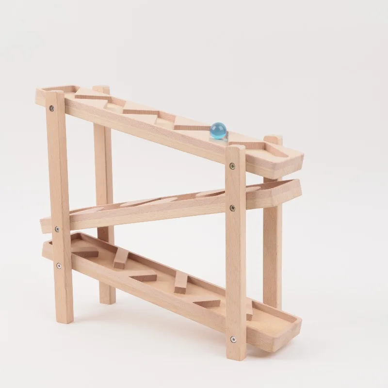 

Hot-selling wooden marble race track building block children's maze ball toy children's game