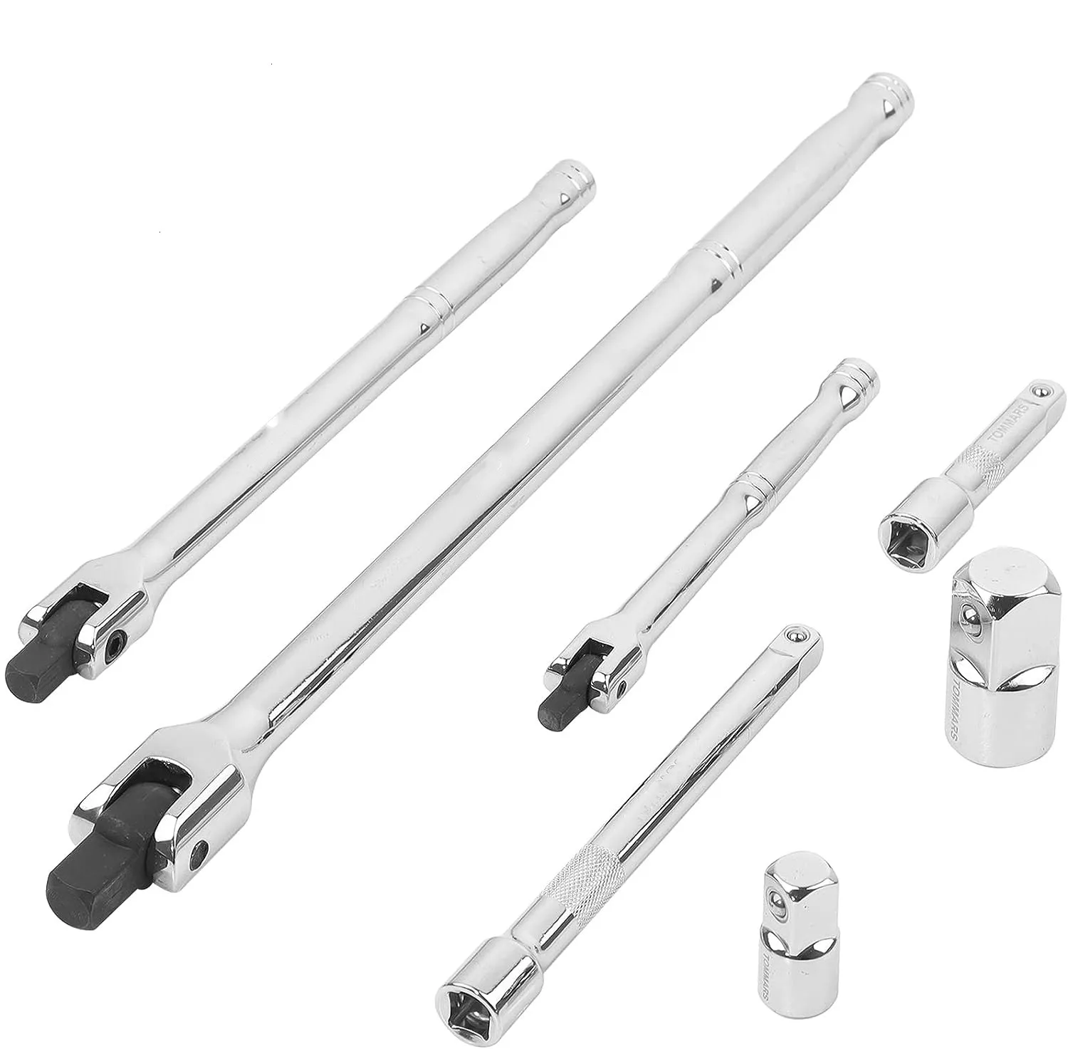 

Breaker Bar 1/4" 3/8" 1/2" Drive, Breaker Bars Set Heavy Duty, 10", 15"24"Length Socket Wrench Auto Repair Tools