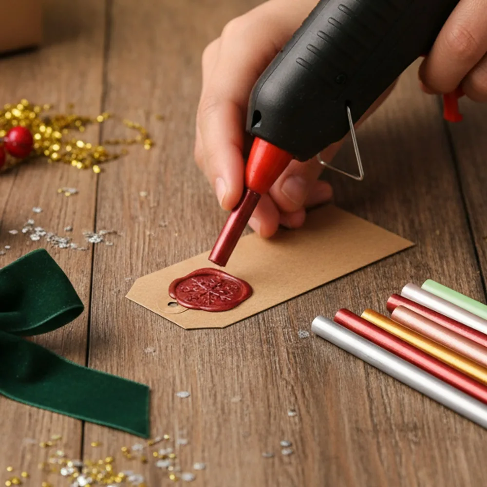 50-10 pçs diy selo cera vara para derreter cola arma de vedação cera vara festa de casamento convite cera de vedação para presente de moda 7*100mm
