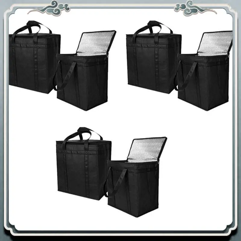 

AC76-6 Pack Изолированная многоразовая сумка для продуктов Сумка для доставки продуктов с двойной молнией