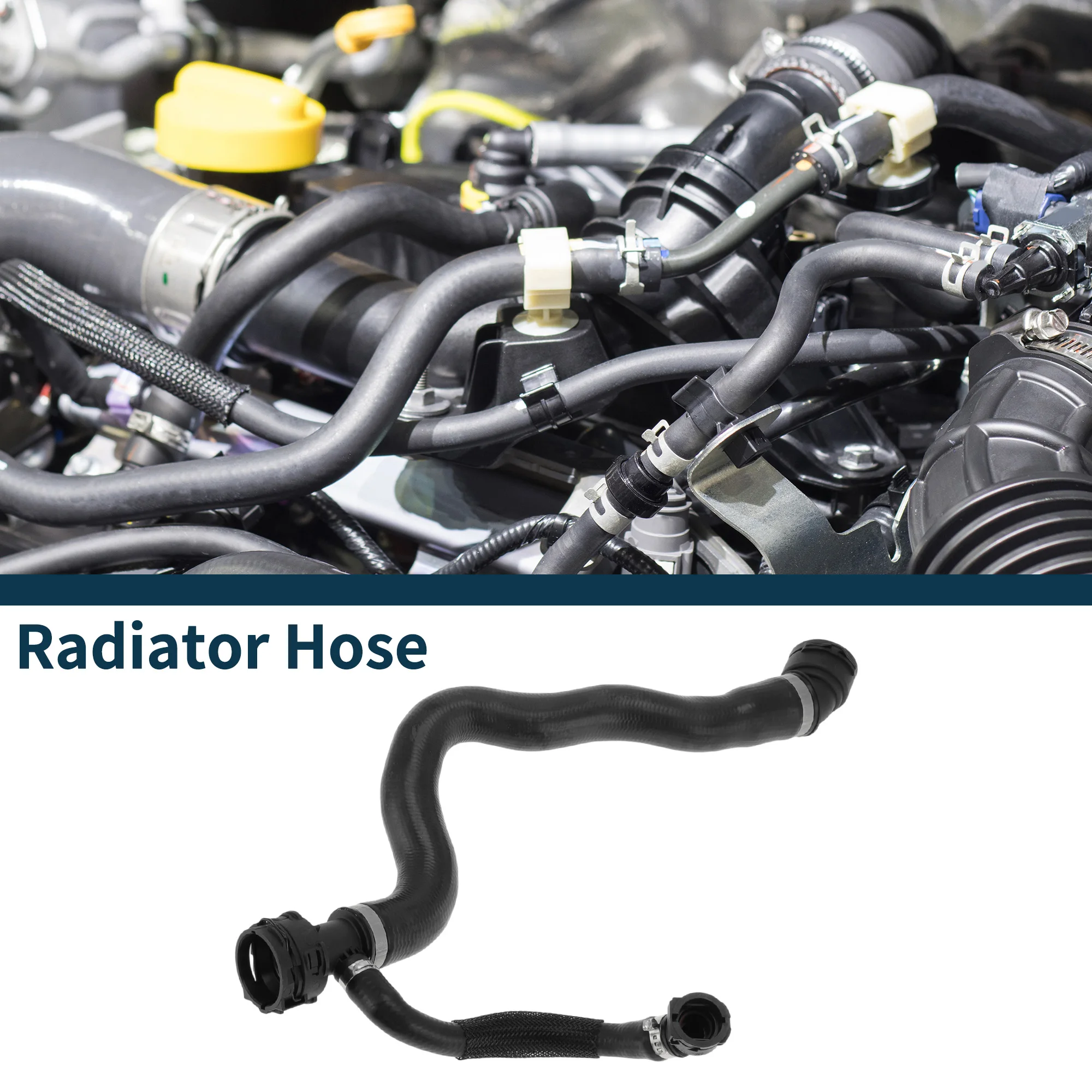 UXCELL ラジエーターホース ヒーターホース ラジエーター出口ホースパイプ BMW X4 -22用 No.17129797615 ゴム製冷却液パイプ ブラック 1個