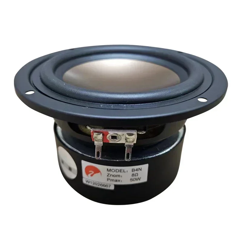 Original HiVi B4N 4\'\' Mid-Range Speaker Driver Unit Magnesium Clad Aluminum Cone Shielded 8ohm 25W OD=116mm