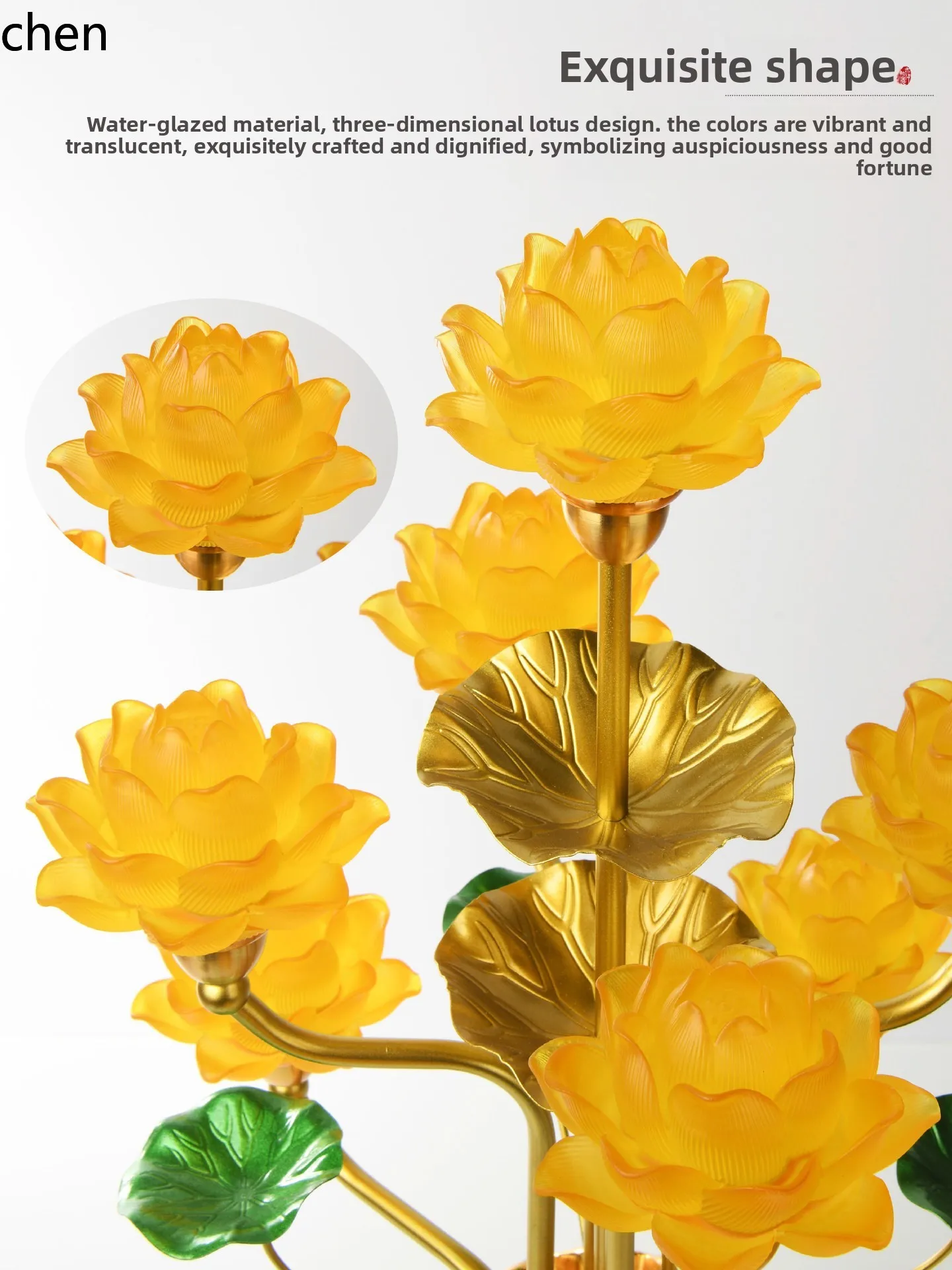 Cz lotus home buddhist guanyin buddhist hall buddhist front offering ornaments lotus everlasting ornaments