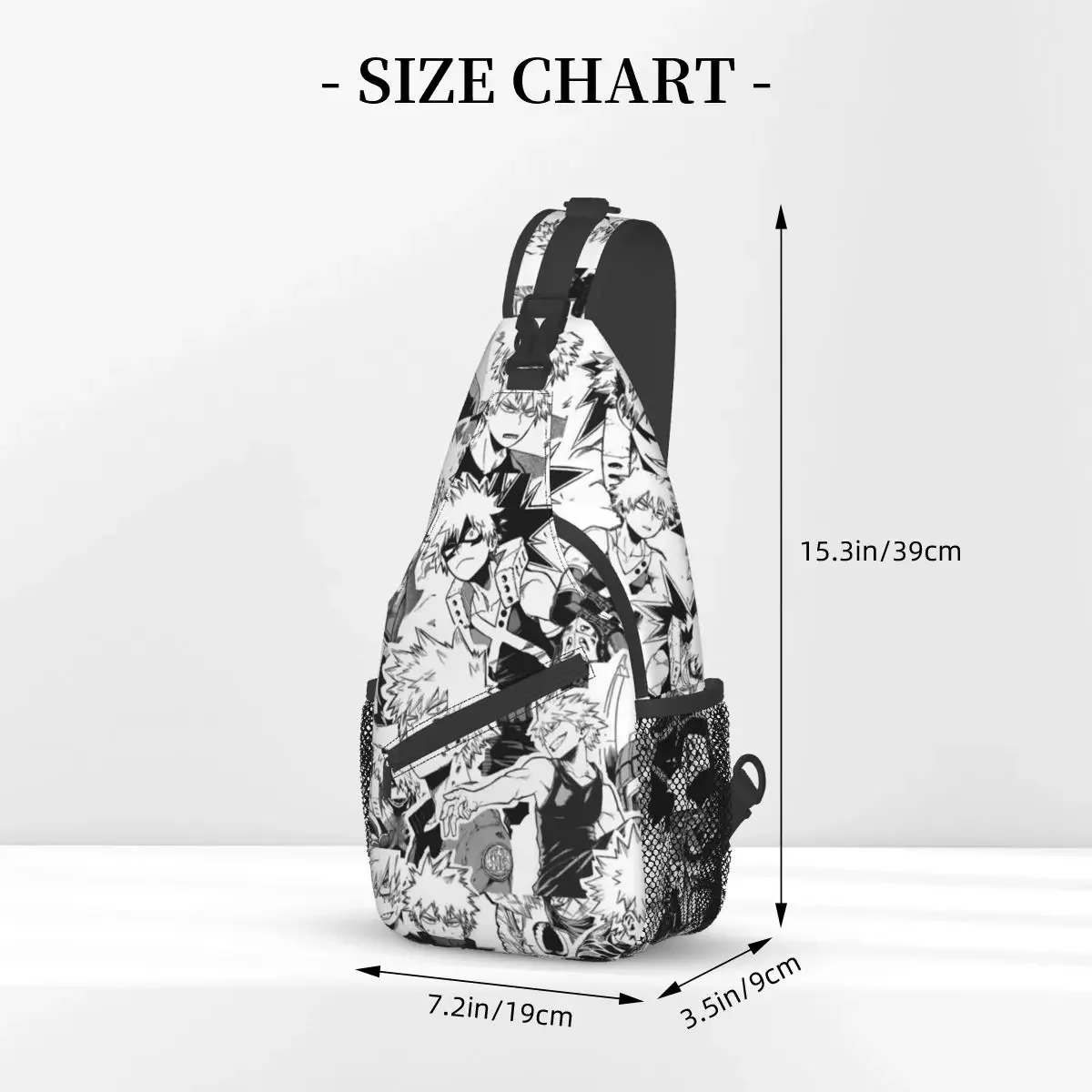 Katsuki Bakugo Anime Small Sling Bags Chest Crossbody Shoulder Sling Backpack Hiking Travel Daypacks  Cool Pack