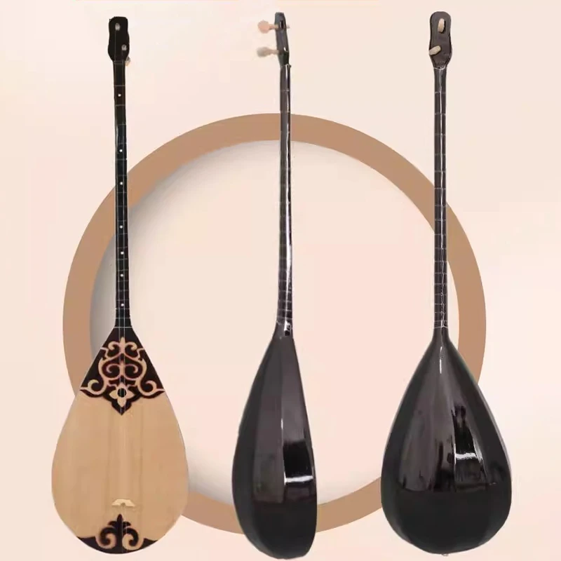 Xinjiang Kazakh Dombra Wooden Traditional Ethnic Dombra Teaching Performance Stringed Instruments Handmade Plucking Instrument
