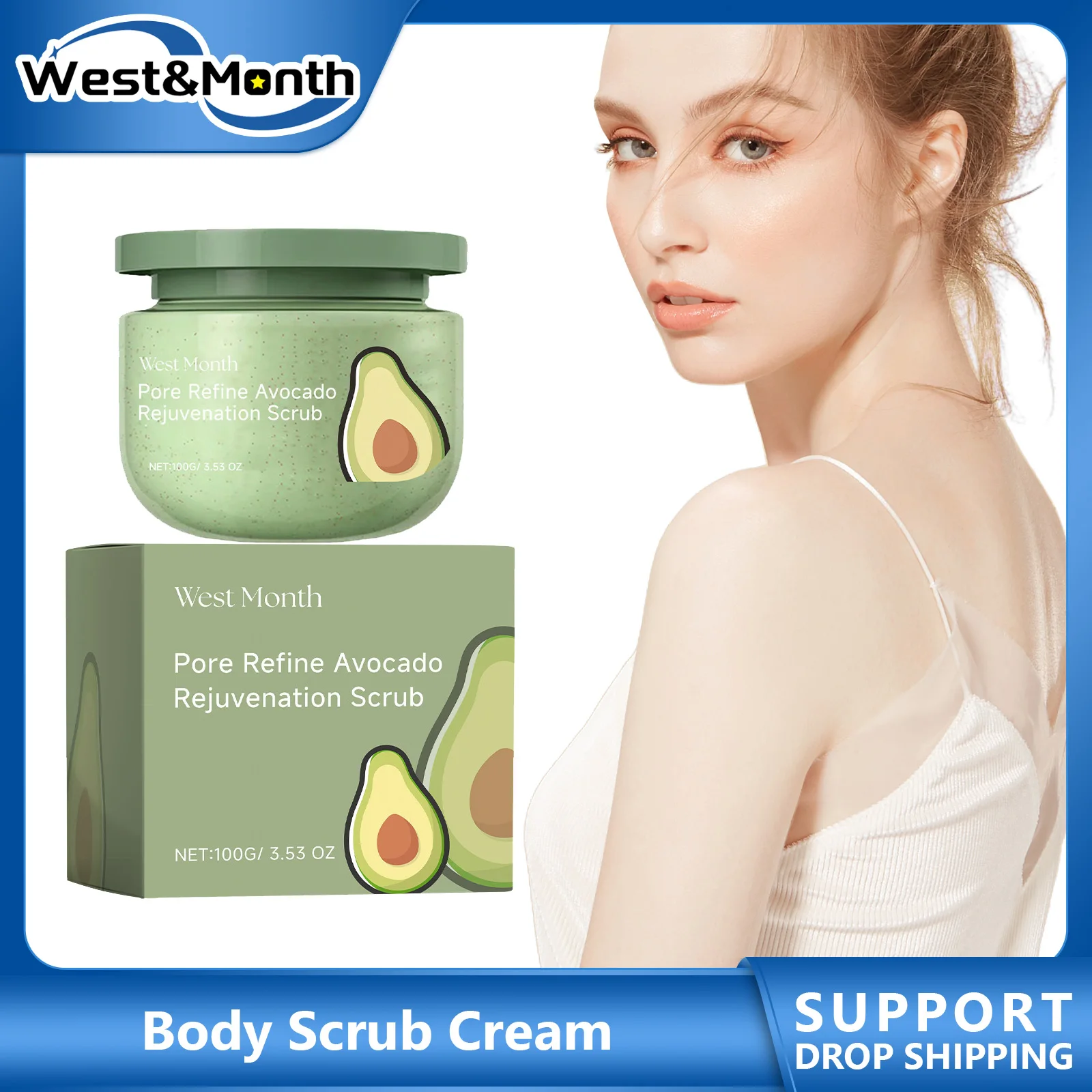 

Body Scrub Cream Exfoliating Facial Scrub Repair Keratosis Pilaris Removing Strawberry Legs Body Moisturizing Exfoliating Cream