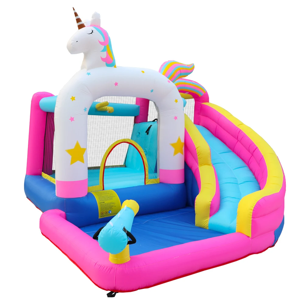 

Inflatable Unicorn Bouncy Castle Outdoor Playground Home Use Jumping Bouncer House with Slide Inflatable Toys Outdoor 2024