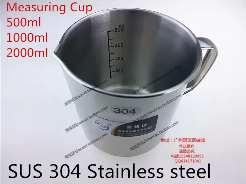Graduated Glass Liquid Measuring Cups Stainless Steel Cup for cooking tool Coffe Appliance Kitchen Tool Wine Cup Jigger Bar Tool