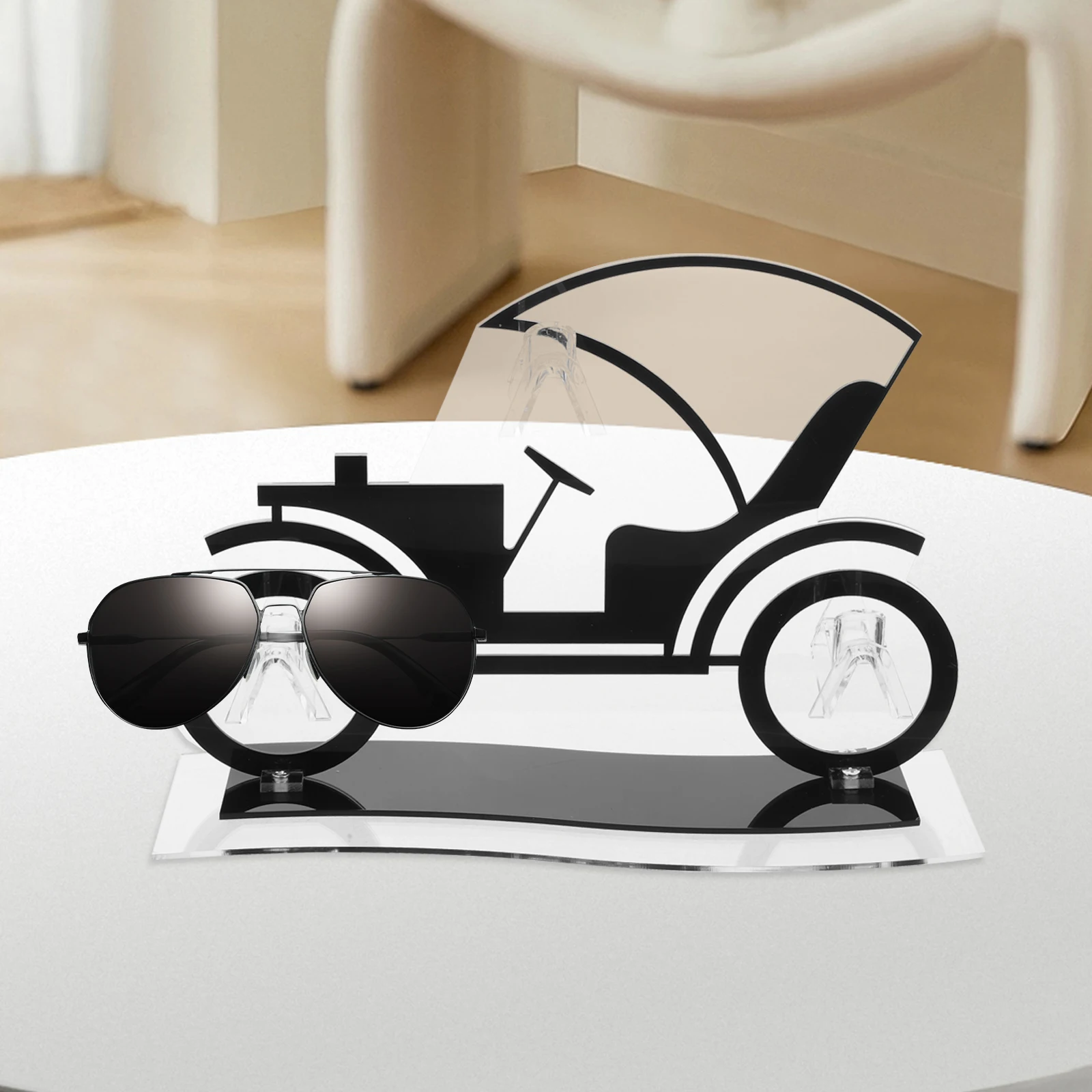 

Vintage Car Shaped Acrylic Sunglasses Display Stand Eyeglasses Holder Organizer Rack Desktop Display Sunglasses Rack
