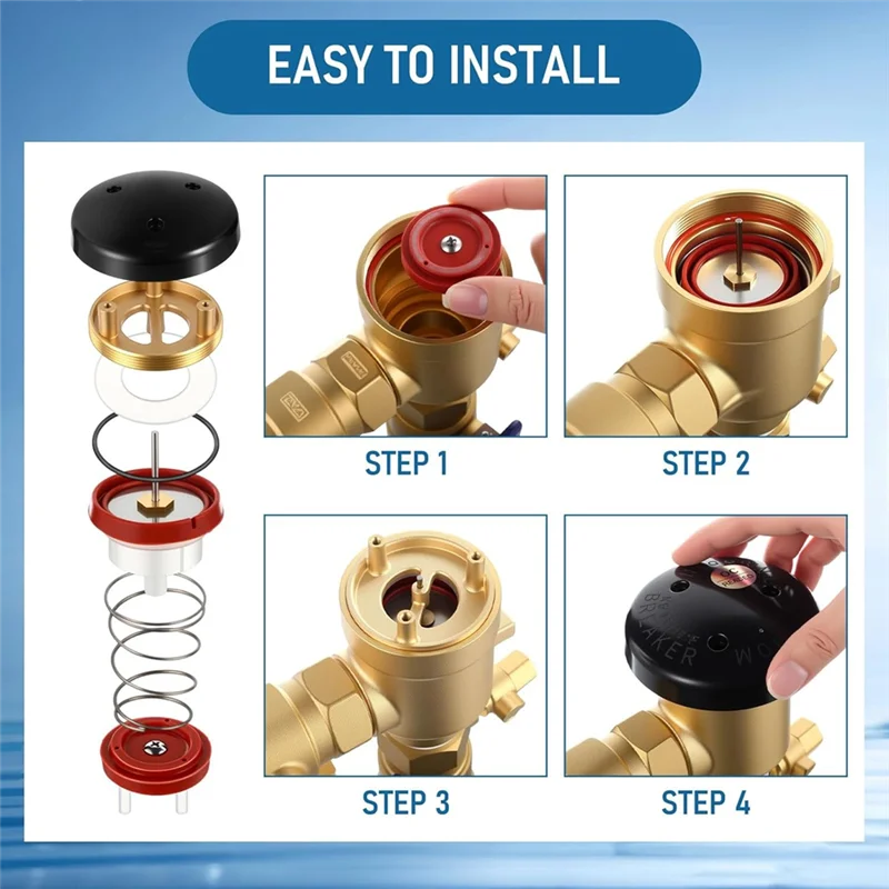 ABRB-720A Ремкомплект вакуумного выключателя давления и комплект для ремонта капота, совместимый с вакуумным выключателем под давлением 1/2", 3/4 дюйма и 1 дюйм