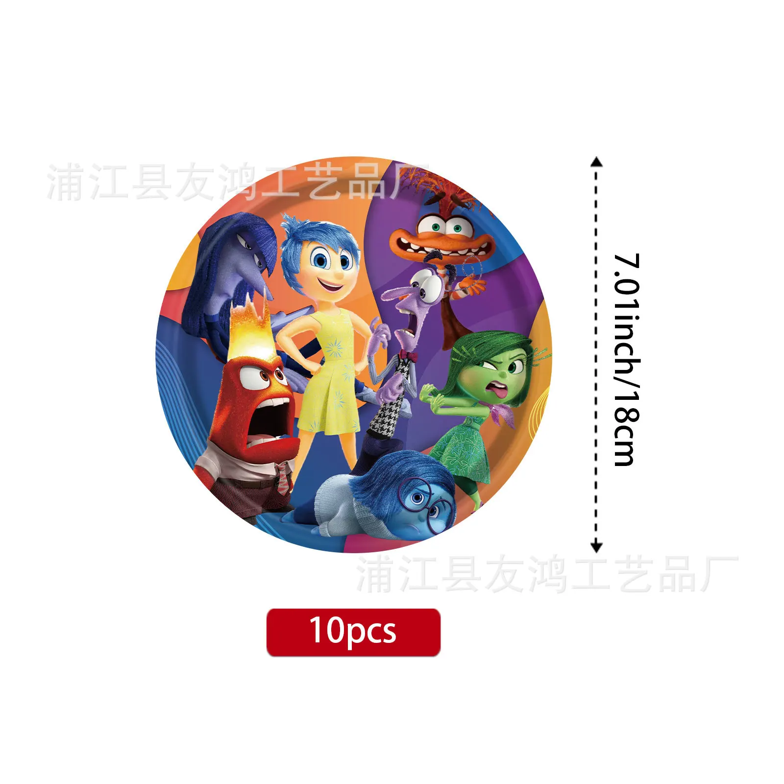 Disney Inside Out 2 Birthday Decorations Joy Cartoon Anime Party Balloons Tableware Plate Napkin Banner Decor For Children