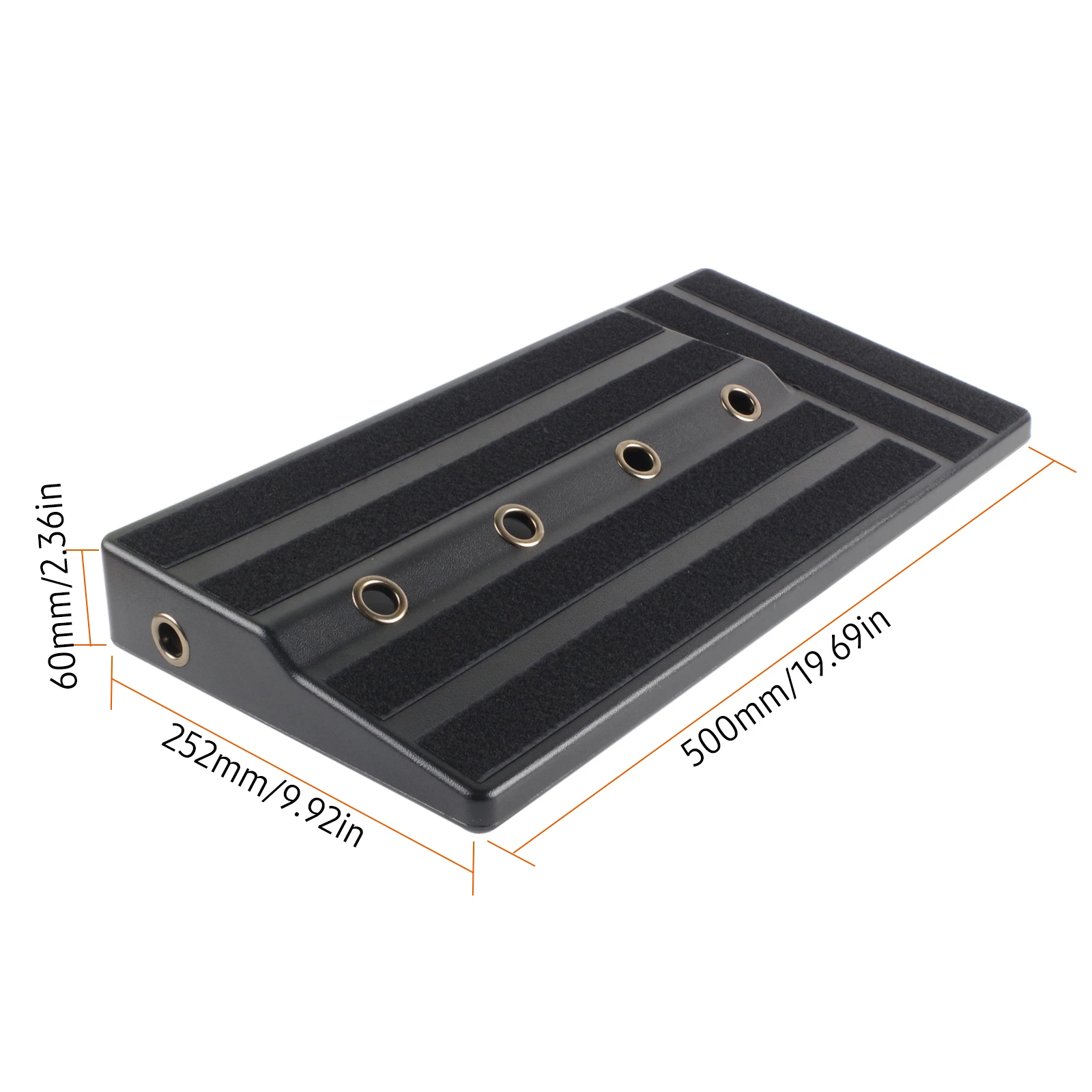 Rockhouse RPB-1BK tamanho grande placa de pedal de efeitos de guitarra resistente pe plástico pedalboard caso com fita adesiva pedais de guitarra