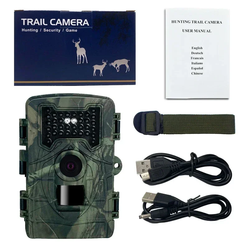 1080P Trail Camera, 36MP, 120° Lens, 0.3s Trigger, 20m Night Vision, IP66 Weatherproof, 2