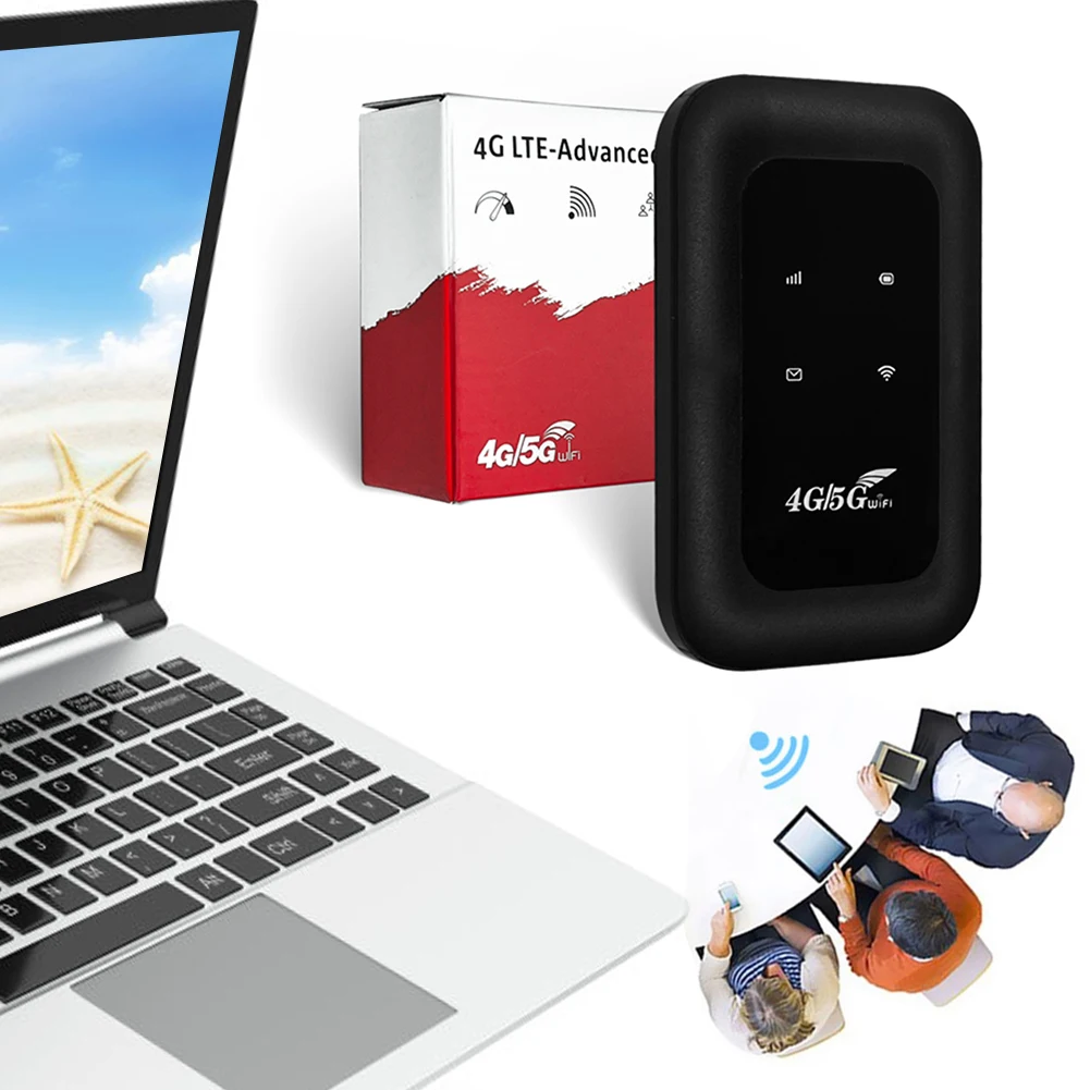 

Portable 4G LTE Mobile WiFi Hotspot with SIM Card Slot High Speed 4G LTE Modem Router for RV Travel Vacation Camping Remote Area