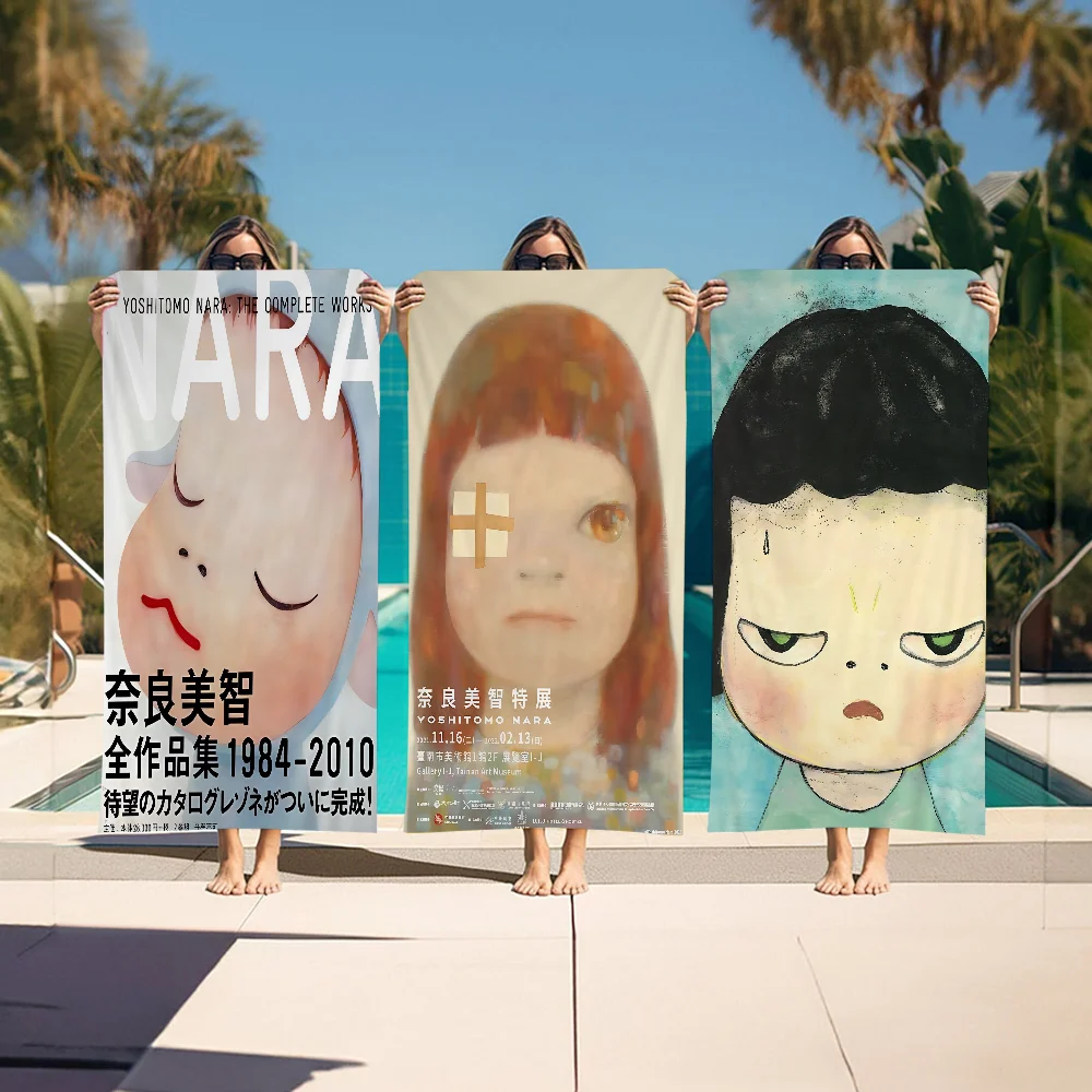 

Yoshitomo Nara Dream Doll Vintage Microfiber Beach Towel Absorbent Quick Dry Soft Yoga Swimming Resort Mountain Climbing Towel