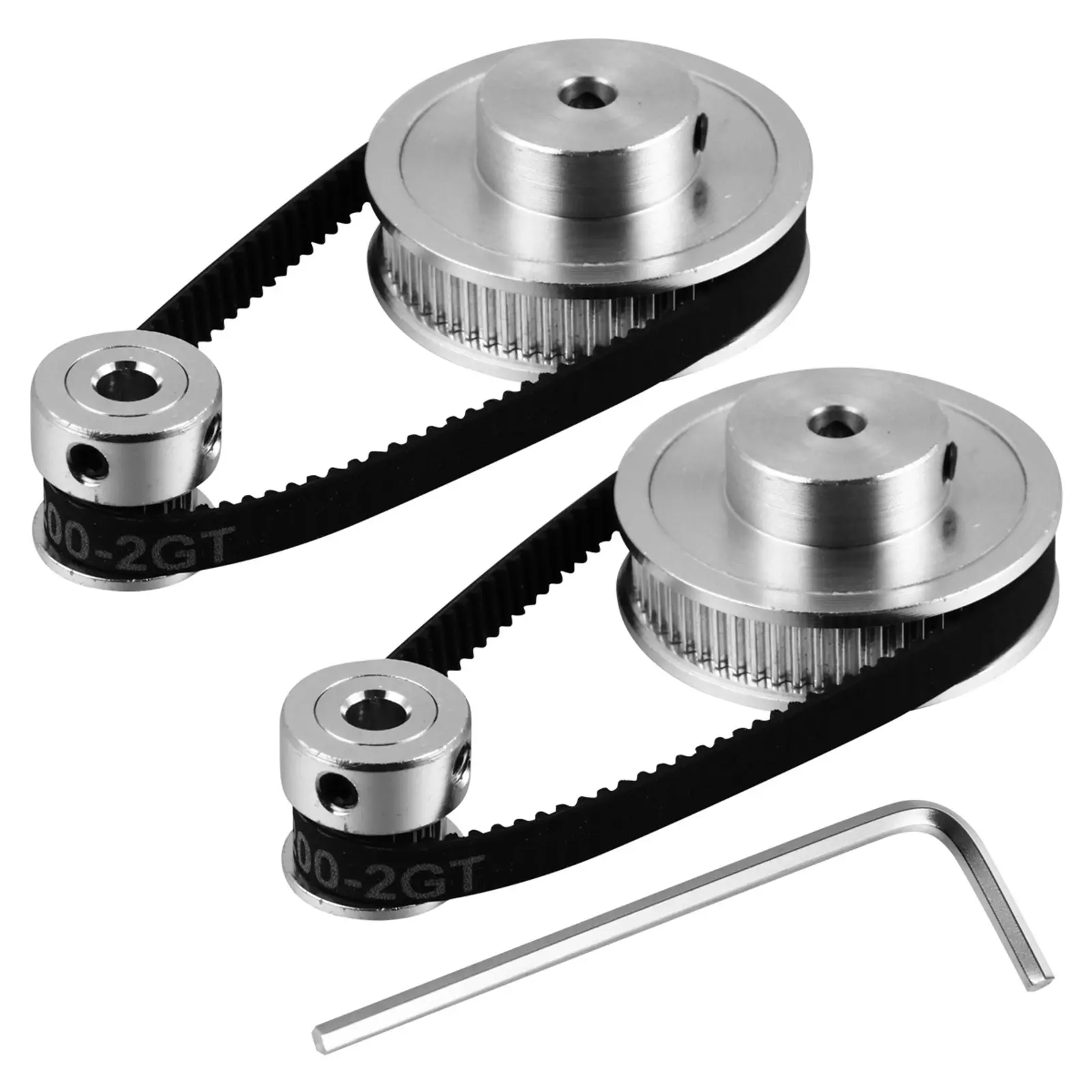 

1Set 3D Printer Synchronous Wheel Set Aluminum Stepper Motor Pulley High Transmission Accuracy Timing Belt Reduction Gear Cnc